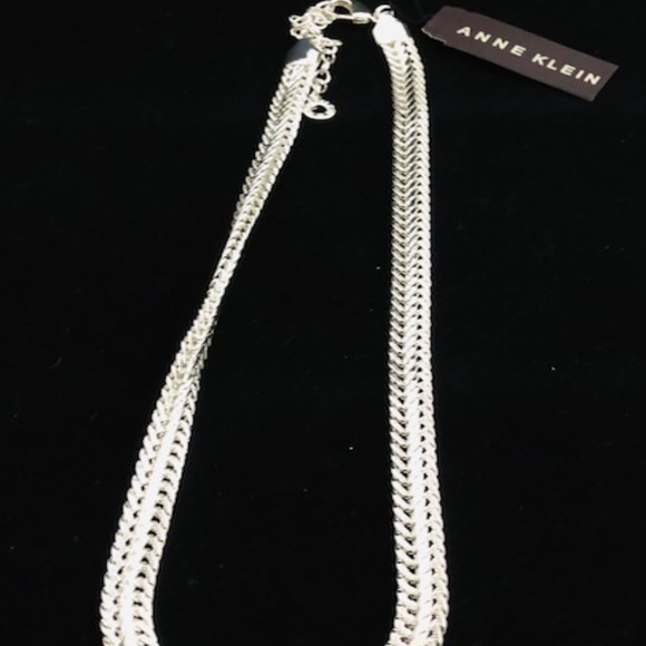 Anne Klein Jewelry - Anne Klein Silver-Tone Flat Flex 17" Necklace NWT!
